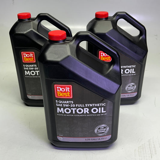 DO IT BEST (3 PACK) Full Synthetic Oil 5W-20 1.25 Gal - 5 Quarts 592484