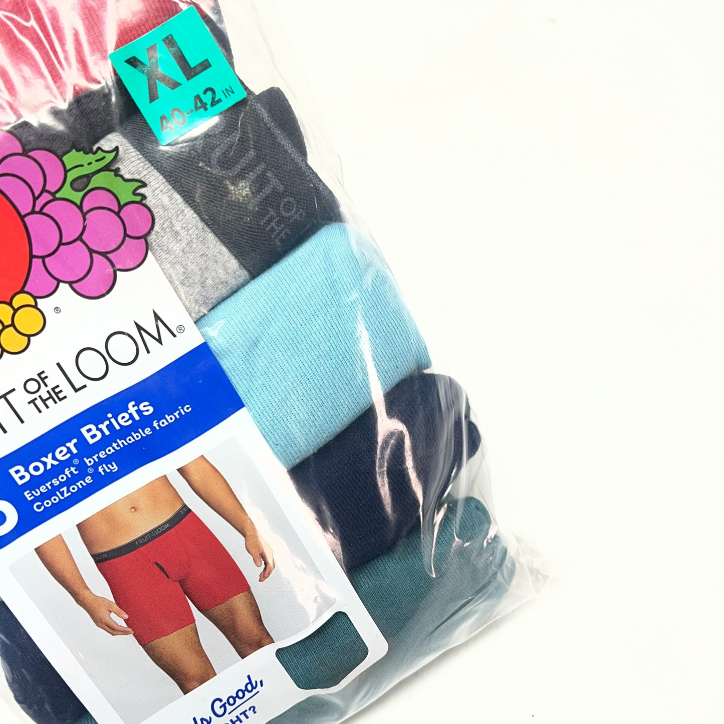 ZA@ FRUIT OF THE LOOM (5 PACK) Eversoft Breathable Fabric Briefs Men's Sz XL Assorted Colors 5BL7CTQ