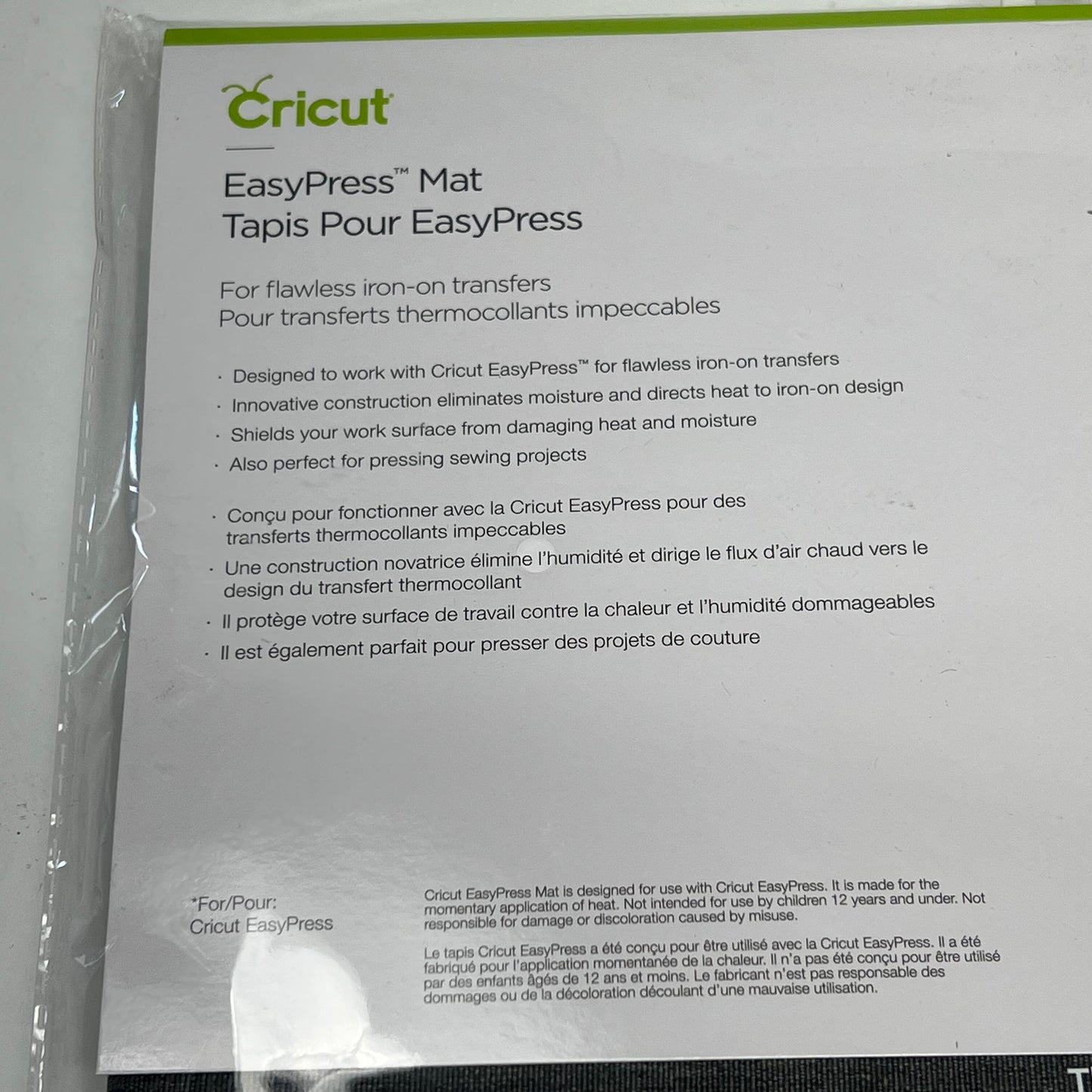 CRICUT  Easy Press Heat Transfer Mat Flawless Iron on Application  12"x12" Grey