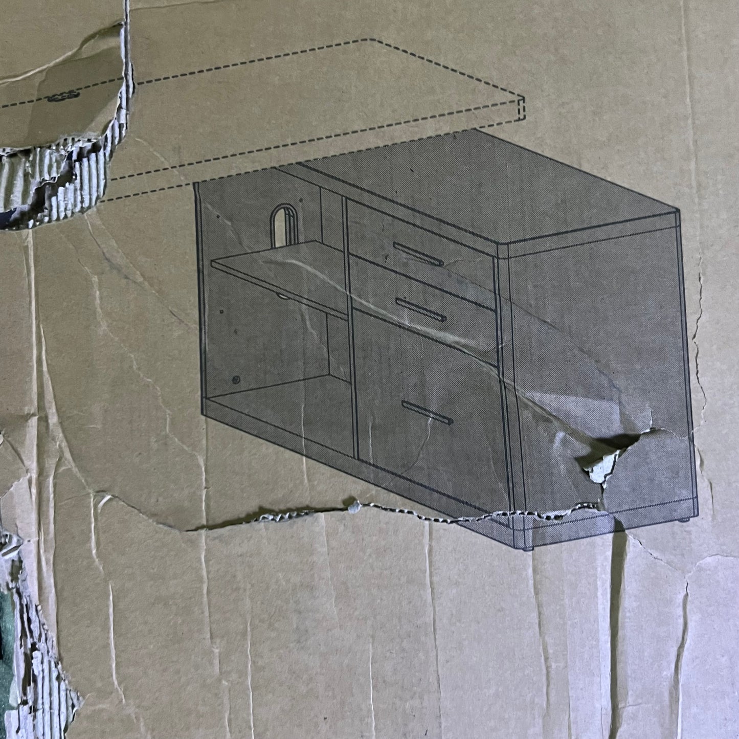 ZA@ ERGOAV Cabinets of Electric Standing Desk ERDC5-01WN (New Other, Minor Damage)