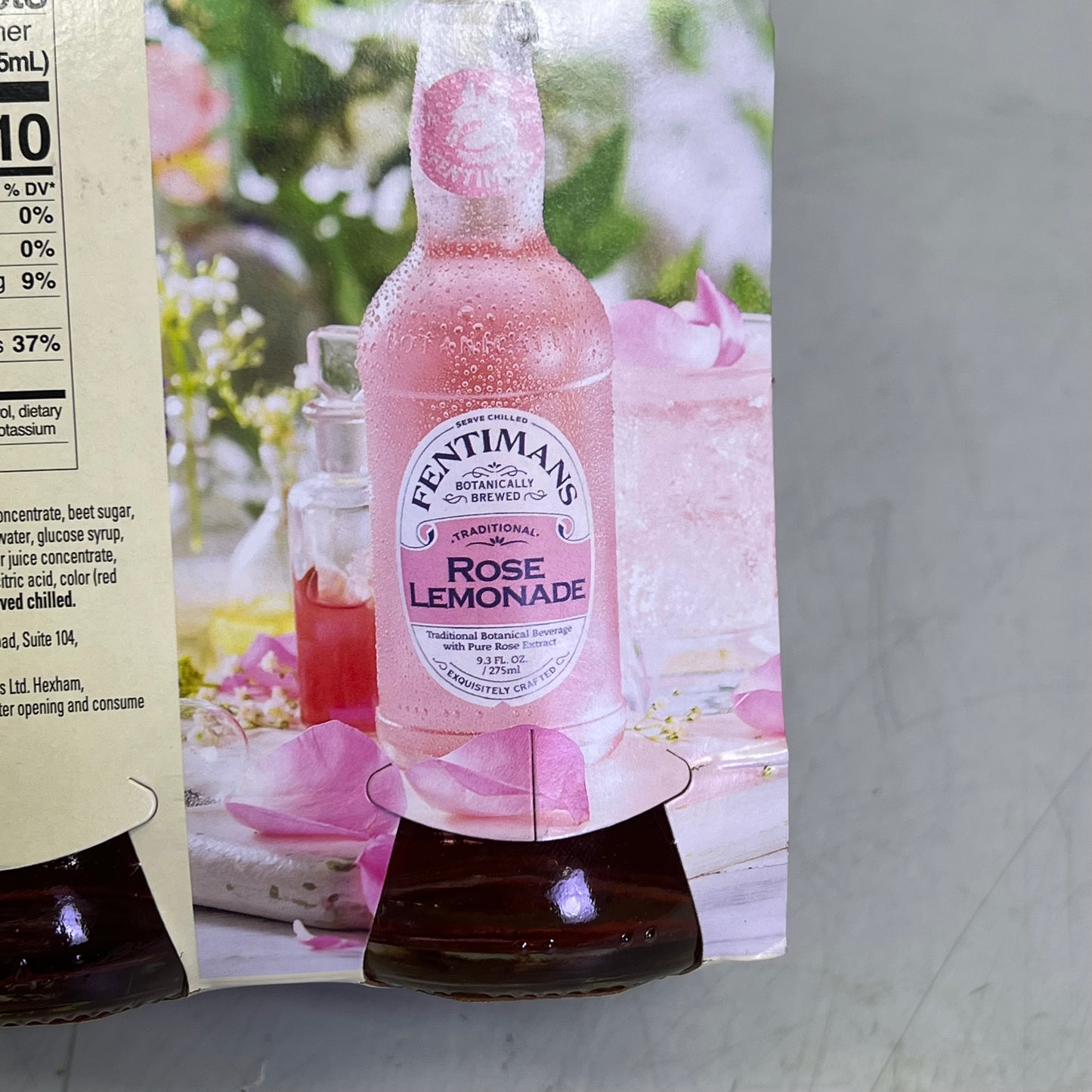 ZA@ ZA@ FENTIMANS (4 PACK) Botanically Brewed Rose Lemonade In Glass Bottles 9.3 Fl Oz