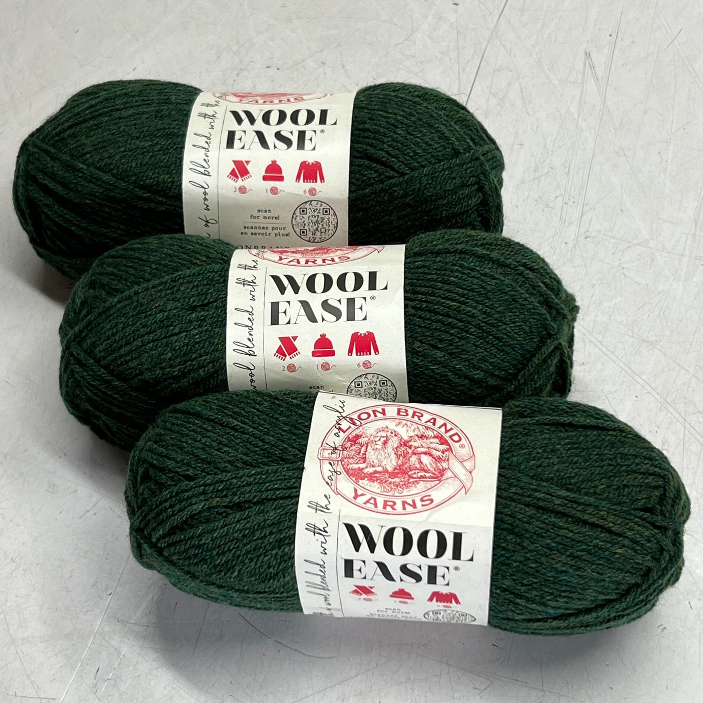 LION BRAND (3 PACK) Wool Ease Yarn Sz 197 yd, 55027