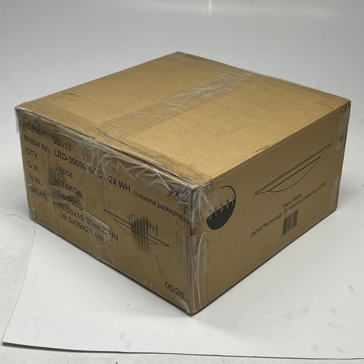 TRANS GLOBE (24 PACK) 7.5" Slim Led Flush Mount Disk Lights - White LED-30099-5CCT-24 WH