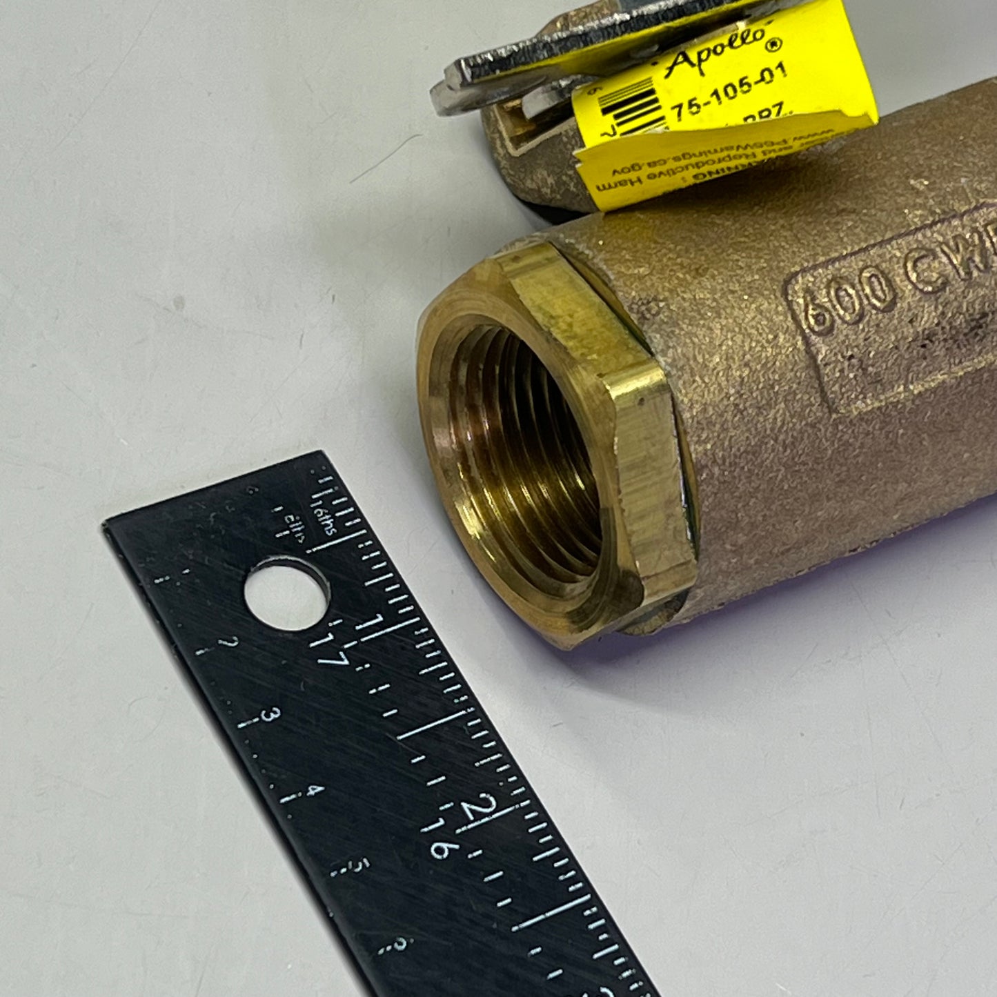 APOLLO Bronze Body 2-Piece Ball Valve W/ Pad Lock 1" 2.2" Top Inlet 75-105-01