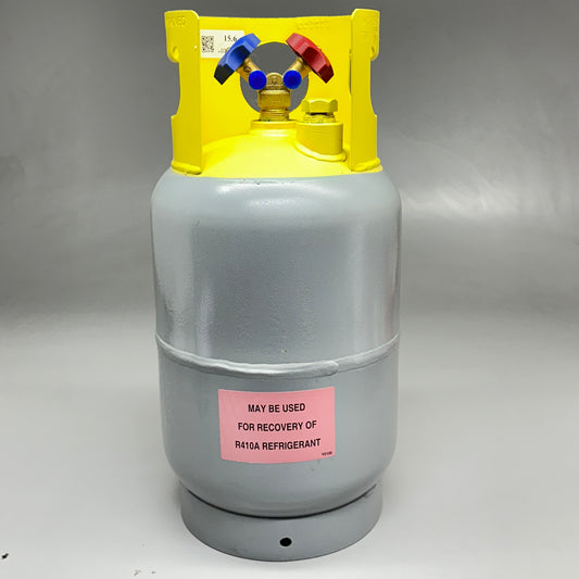 R410A Refrigerant Recovery Tank 18.5"x7" Gray and Yellow