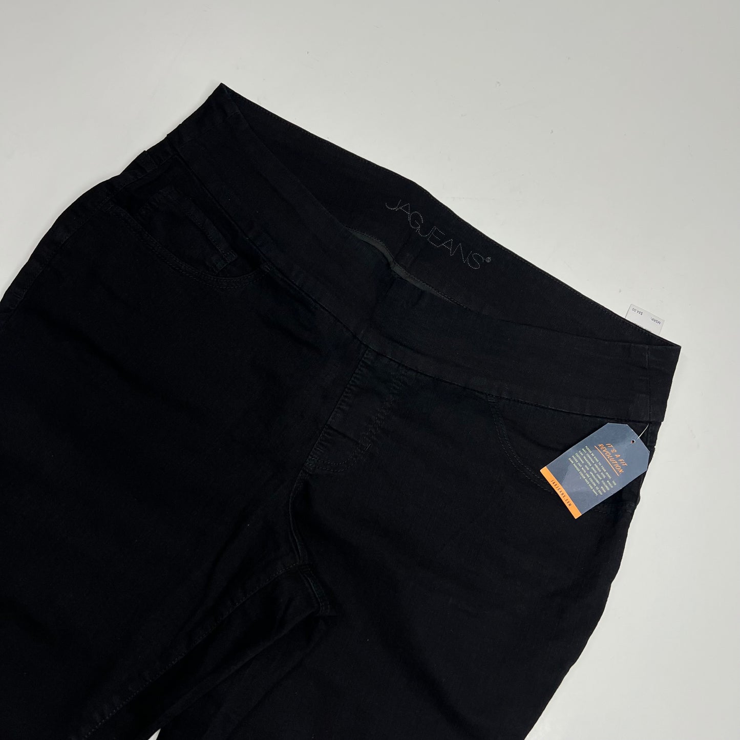 JAG Peri Straight Leg Elastic Waist Jeans Women's Sz 22W Black JE258190BKVD