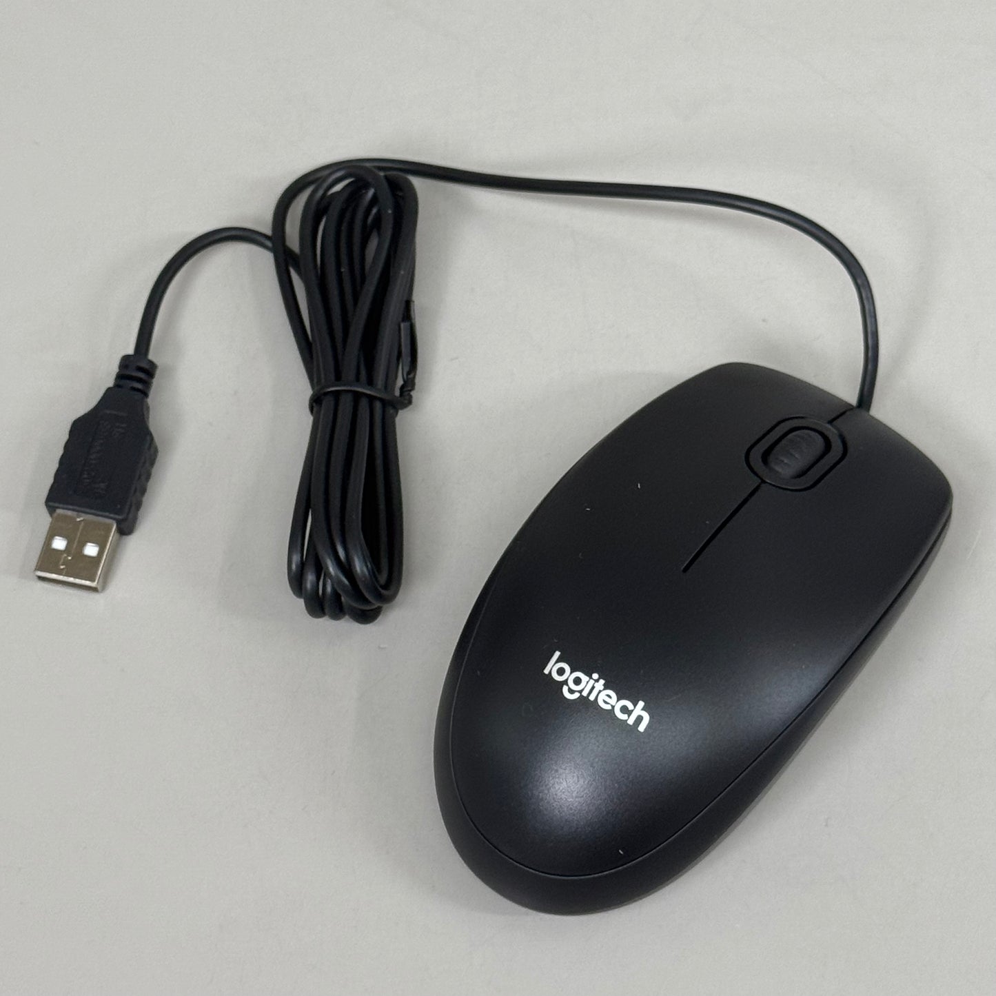 LOGITECH (2 PACK) B100 Optical USB Mouse Right or Left Handed Users Black 588444