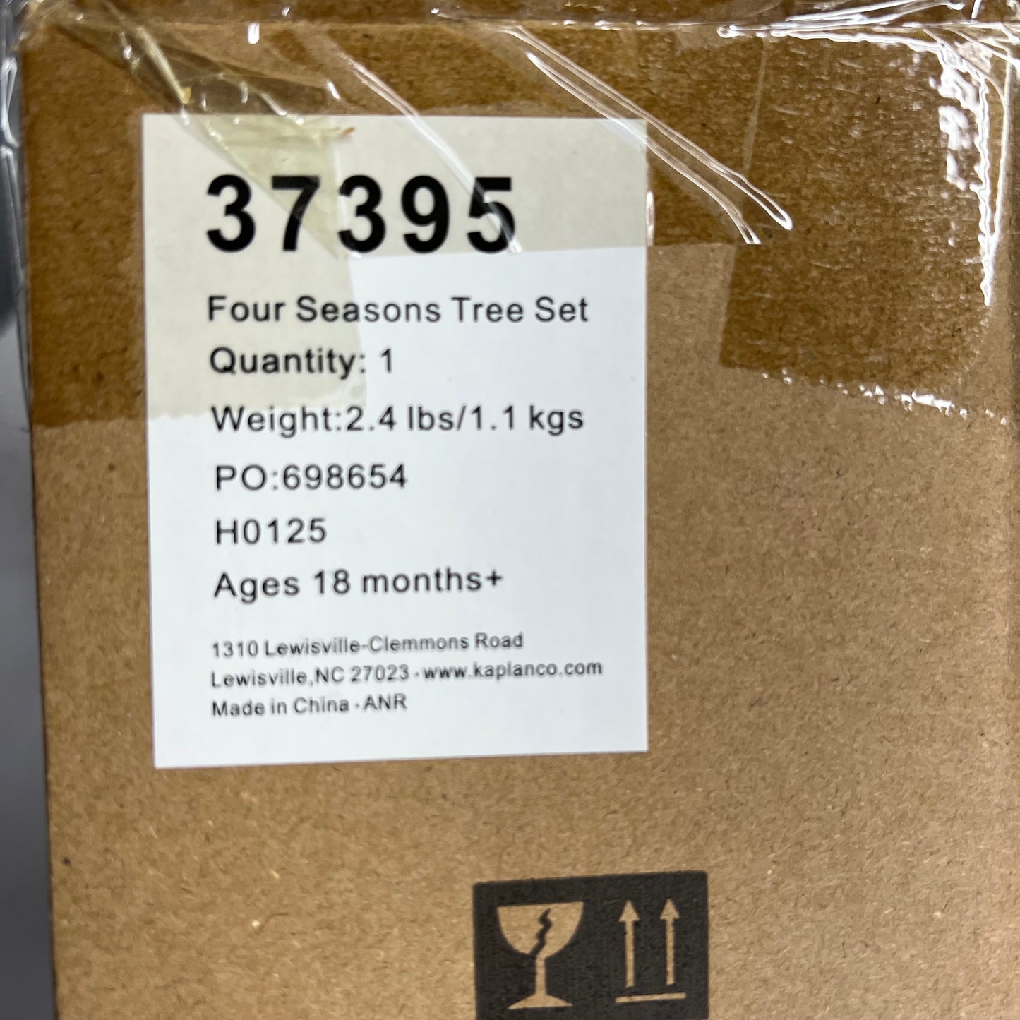 KAPLAN Four Seasons Double Sided Wood Trees Set 12 Piece Set Green 37395