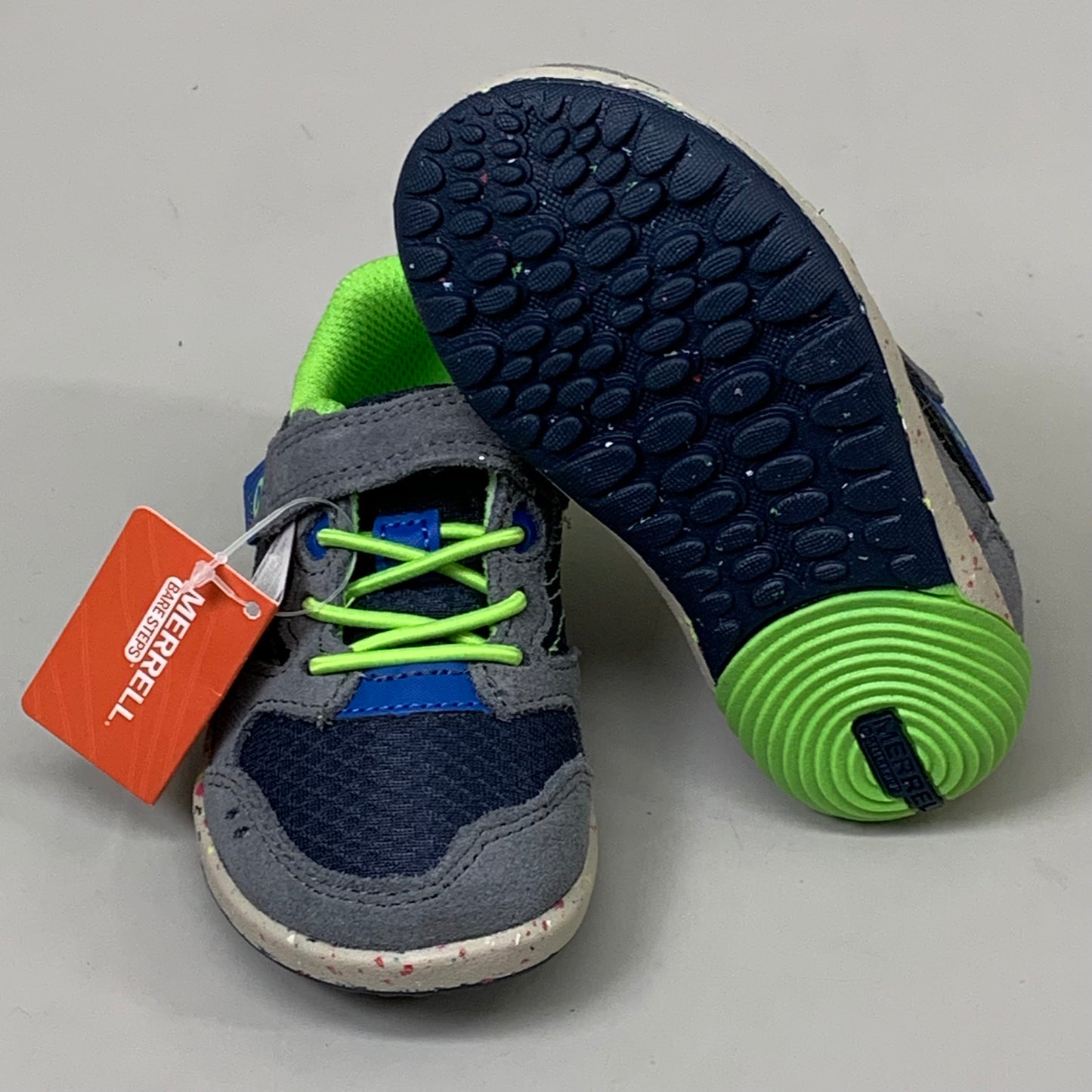 MERRELL Bare Steps Wide Width Shoe Toddler Sz 06 1/2 W Green/Navy Blue ML267360 AS-IS