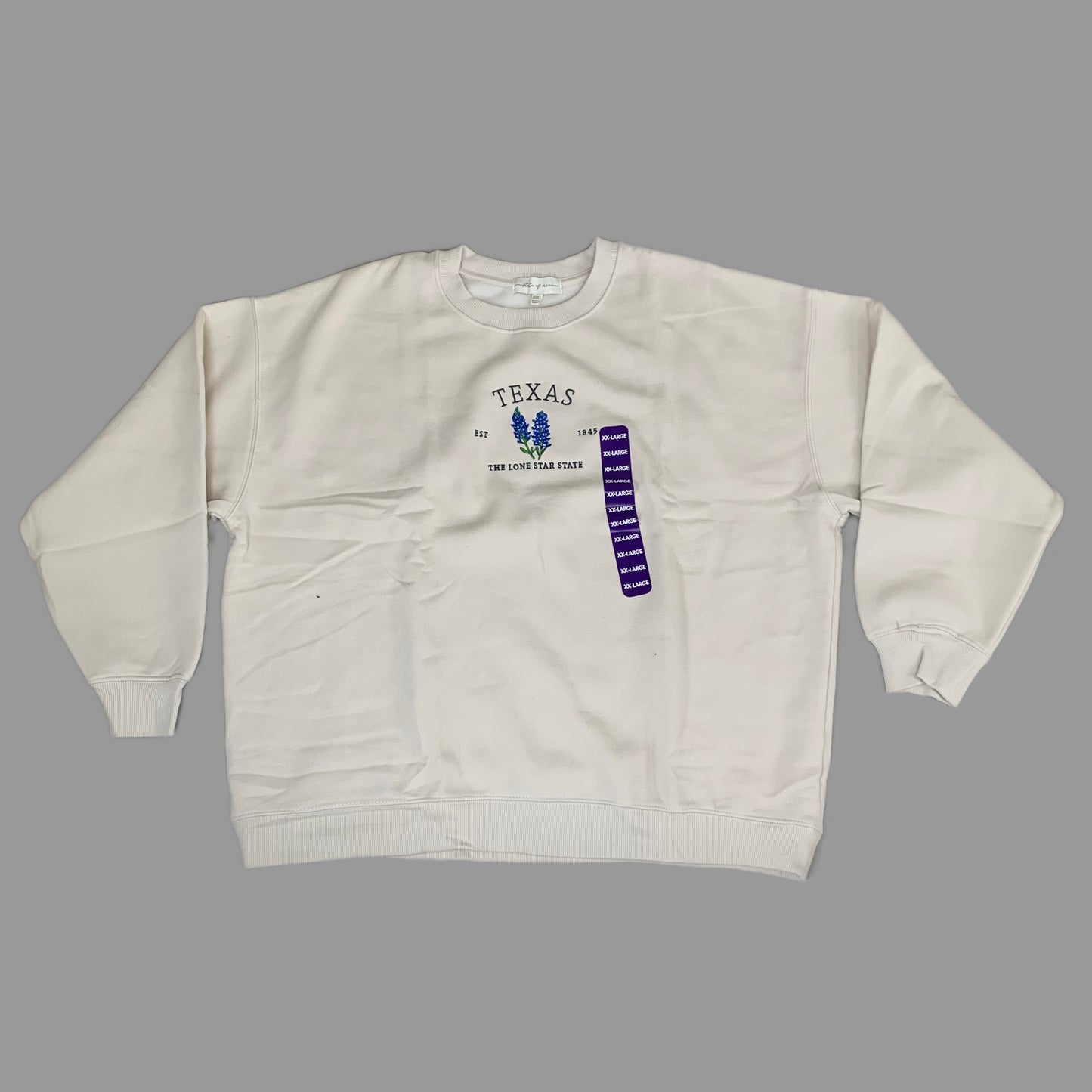 STATE OF MINE Women's Texas Lone Star State Sweatshirt Sz-XXLarge Stone 15711