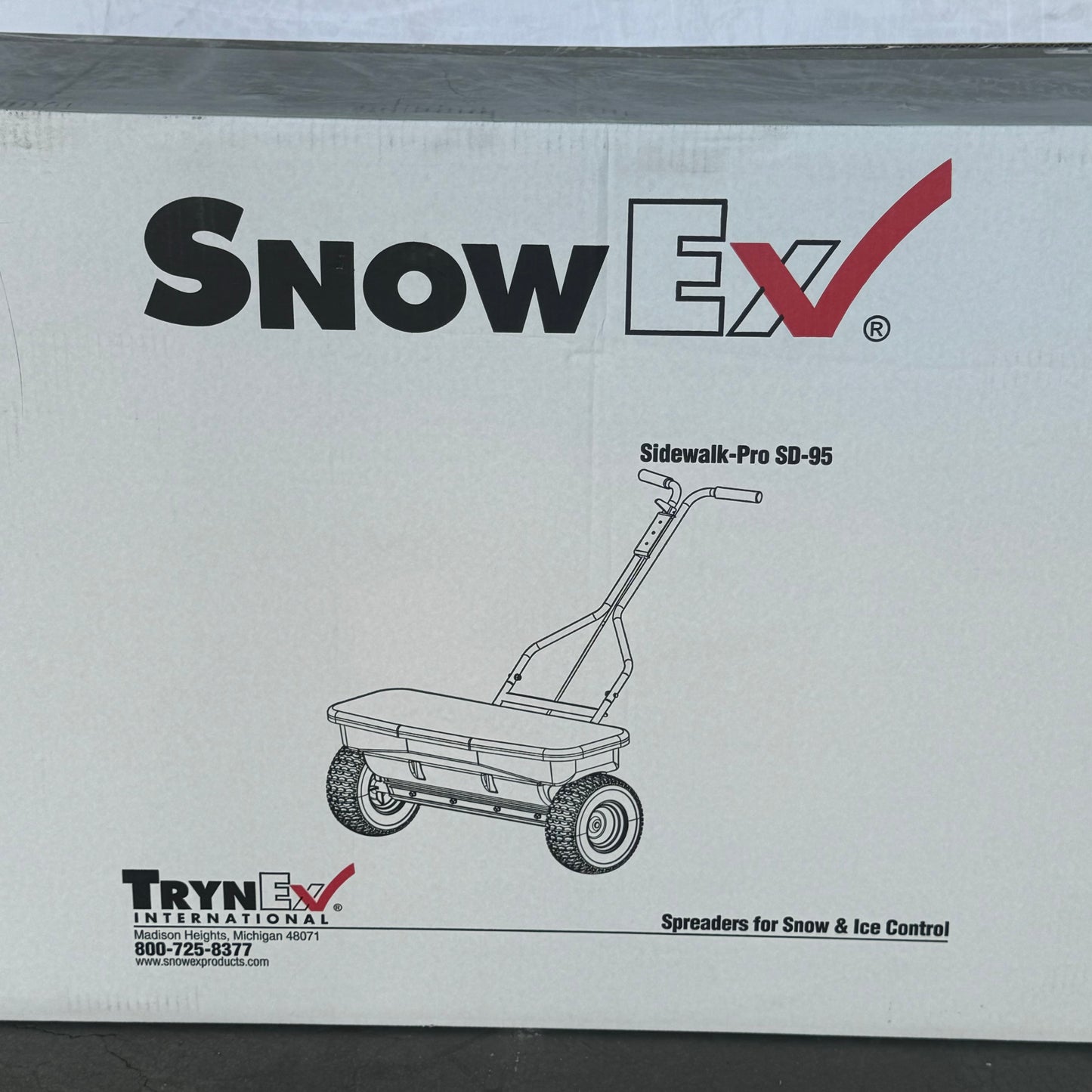 SNOWEX Walk-Behind Drop Spreader SD-95 52”Hx39 1/2”Lx13”W Yellow and Black