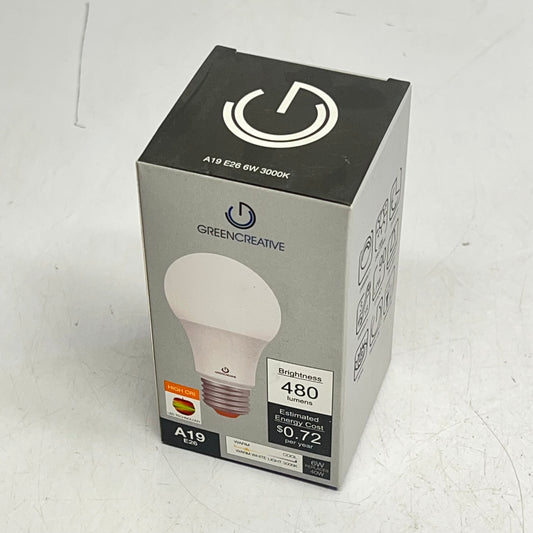 ZA@ GREENCREATIVE (2 PACK) High Cri Led Technology A19 E26 3000K Warm White Light 6A19DIM/930