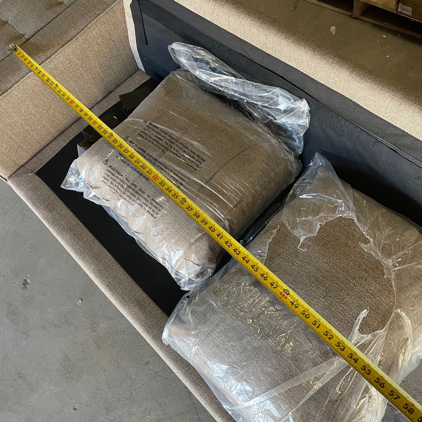 ZA@ Pallet of MIXED Sectional Couch 85” Grey (AS-IS)