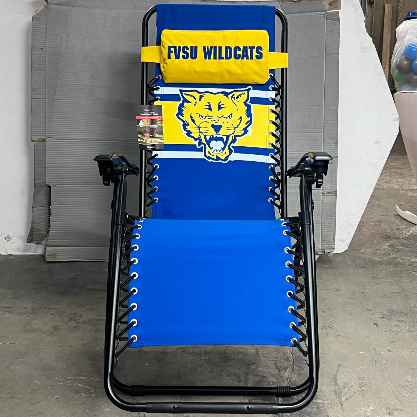 LOGO BRANDS Zero Gravity Lounger FVSU Wildcats Blue & Yellow