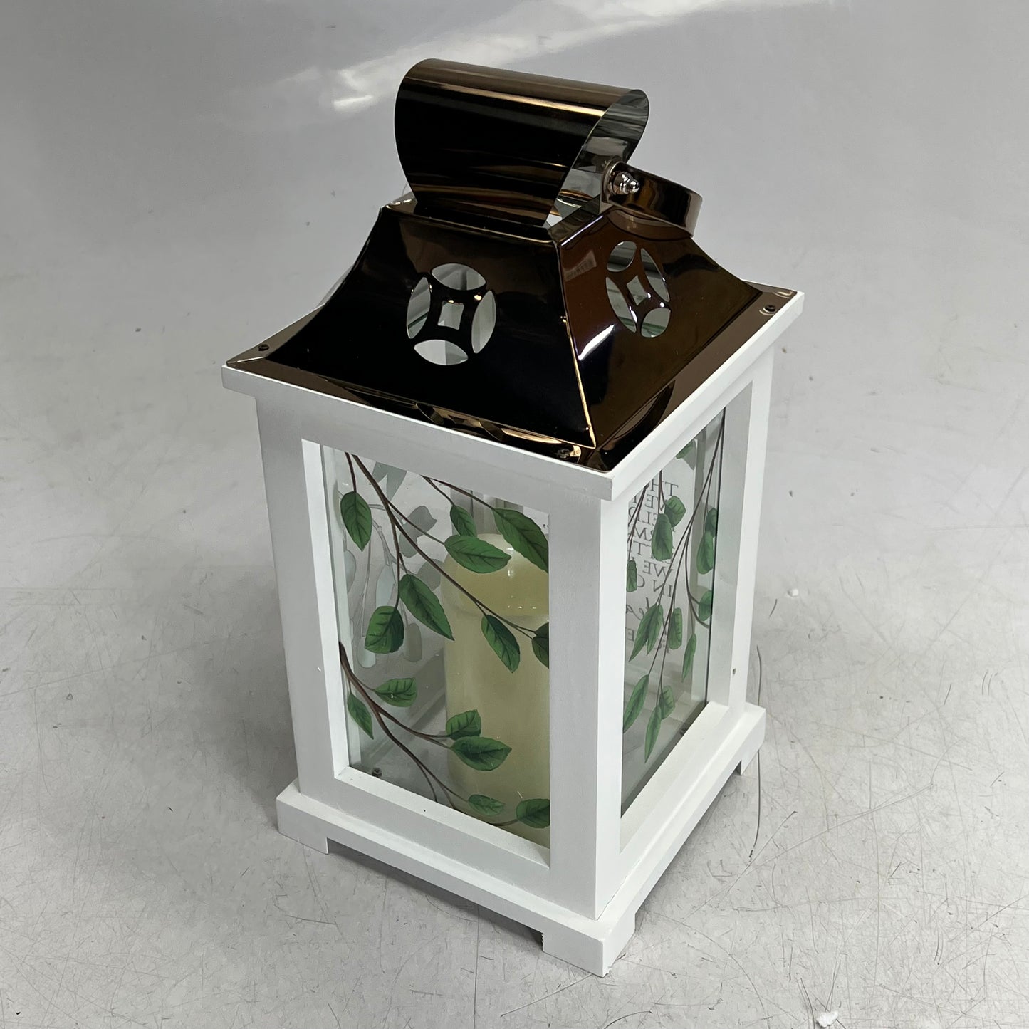 CARSON HOME ACCENTS Hearts Forever Lantern Picturesque 13.5'x5" White 57595