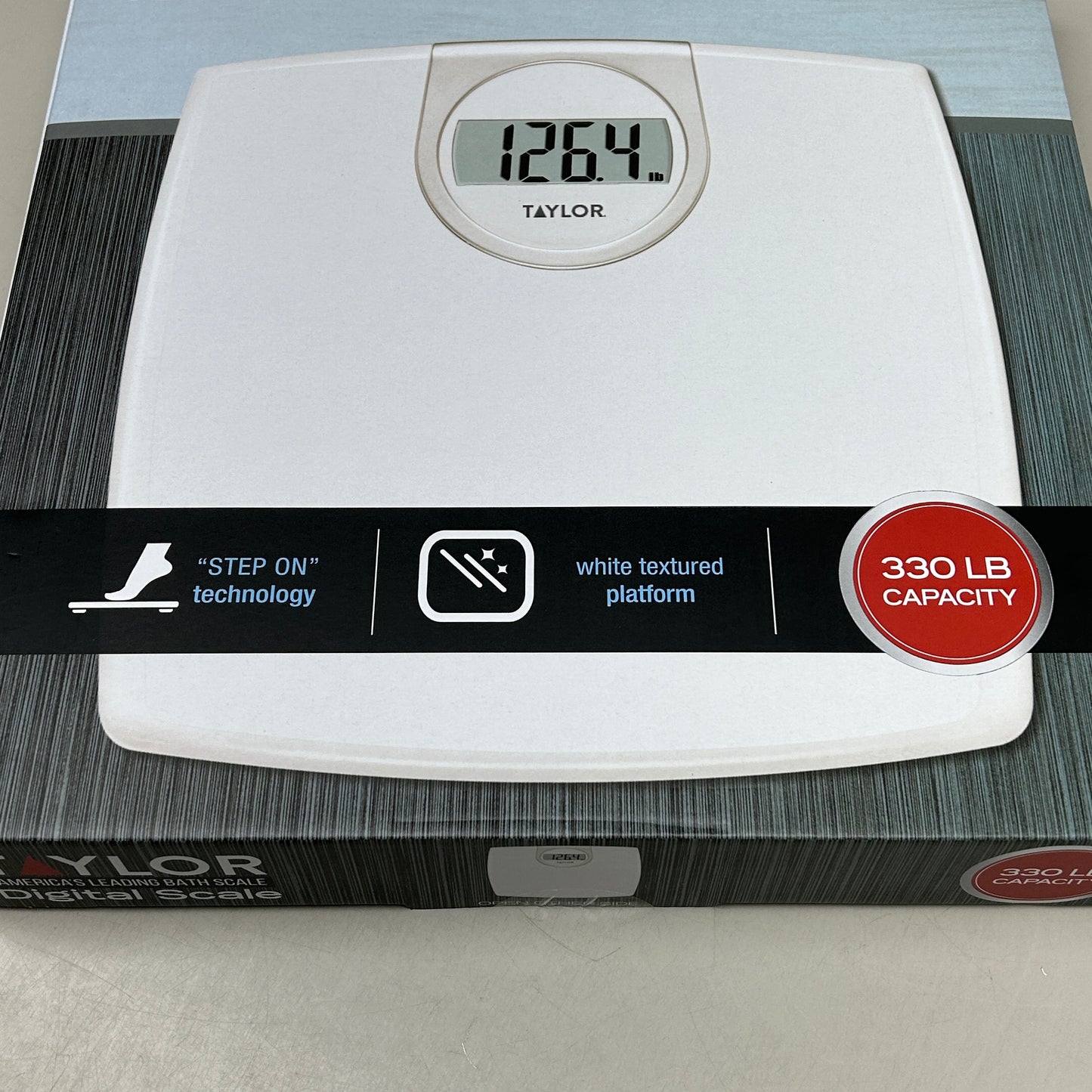 TAYLOR Digital Bathroom Scale White Textured Finish 702940133 (New)