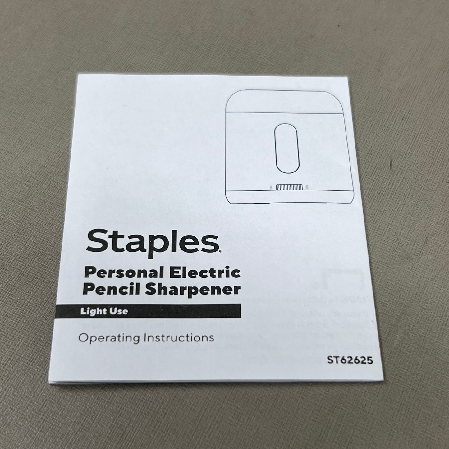 STAPLES (2 PACK) Personal Dual Powered Pencil Sharpener Black ST62625