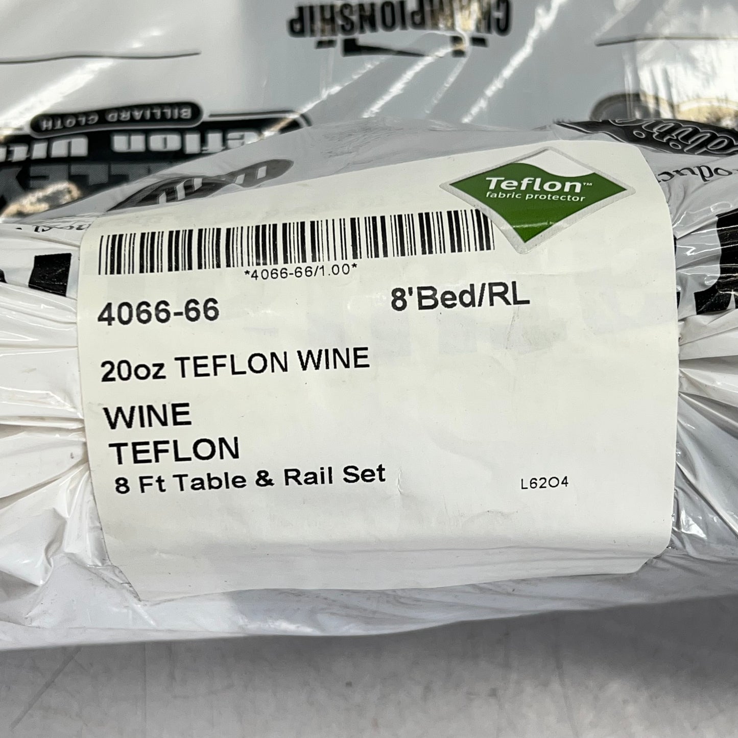 CHAMPIONSHIP Invitational Teflon Pool Cloth 8' 20oz Woolen Billiard Wine 4066-66