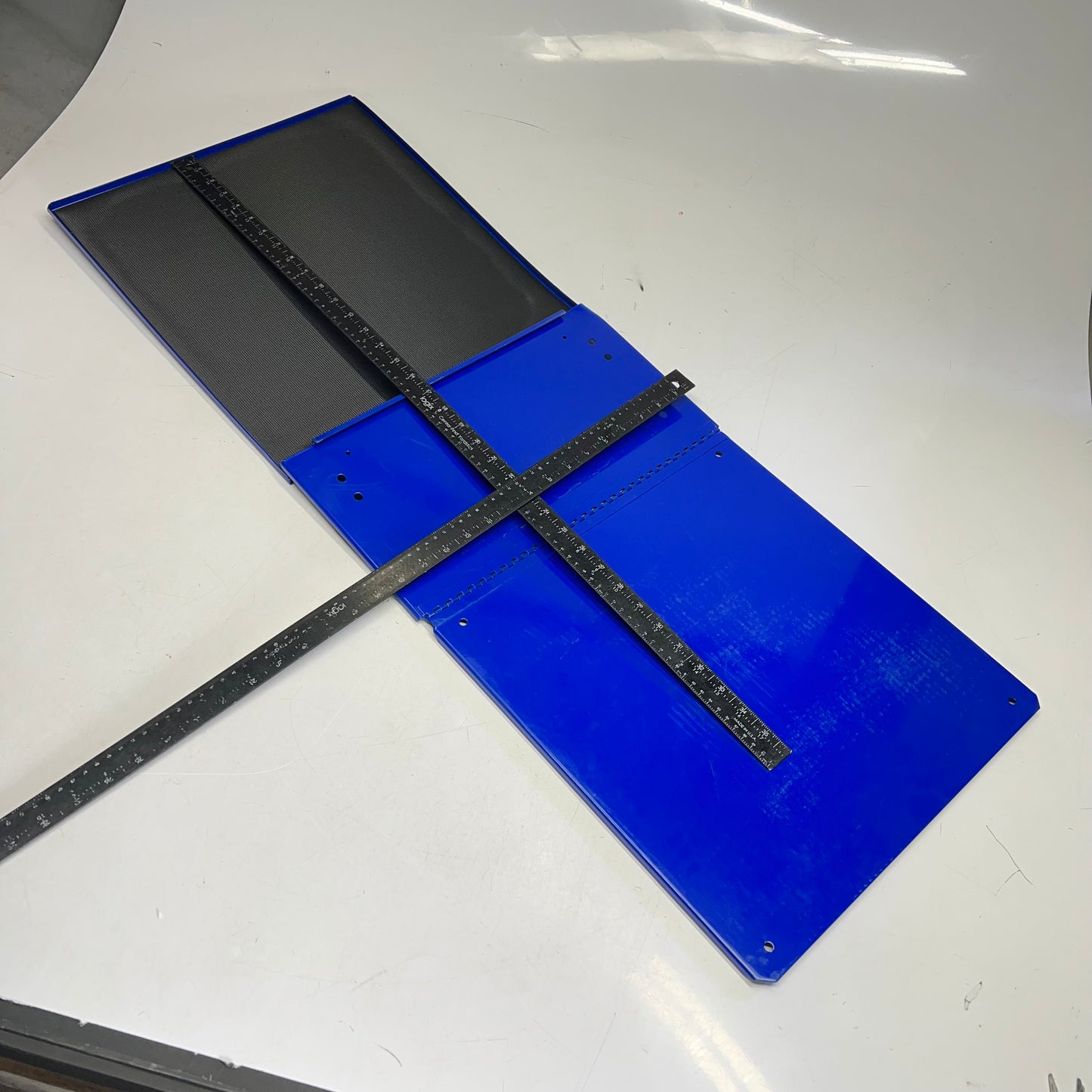 ZA@ Folding Lined Metal Panel 40"x15" Blue/Black