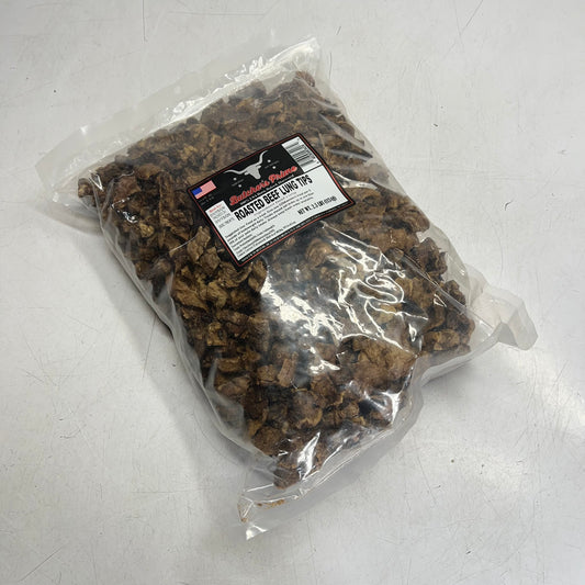 BUTCHERS PRIME High In Protein Roasted Beef Lung Tips Dog Treats 2.5lbs BB 01/26