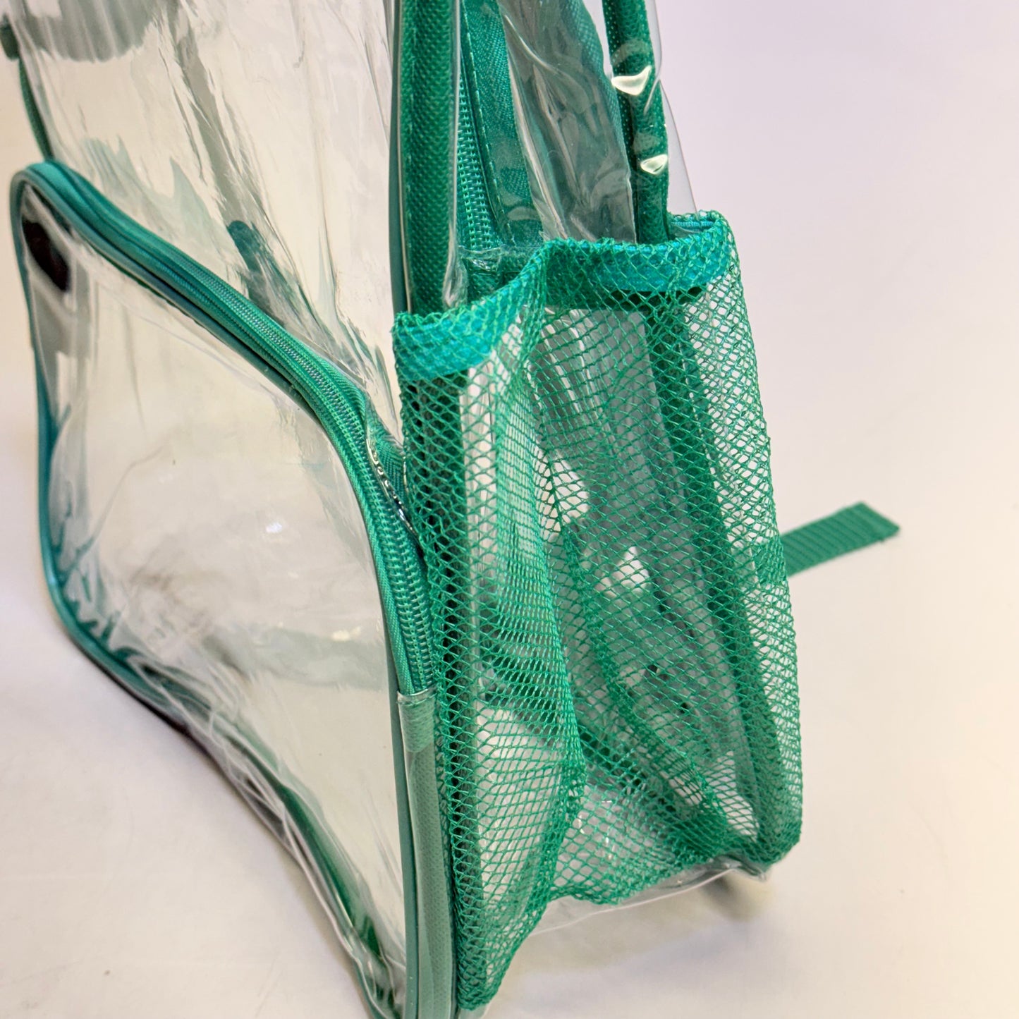 BWAP 17" Clear Plastic Backpack 17" x 12" x 6" Color Teal BP1643