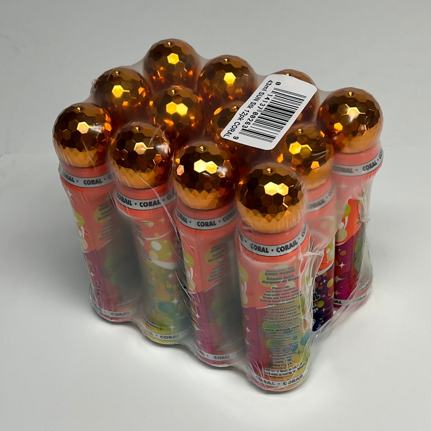 DAB O INK (12 PACK) Sunsational Bingo Marker Bright Ink 43ml/1.4 oz Coral C26
