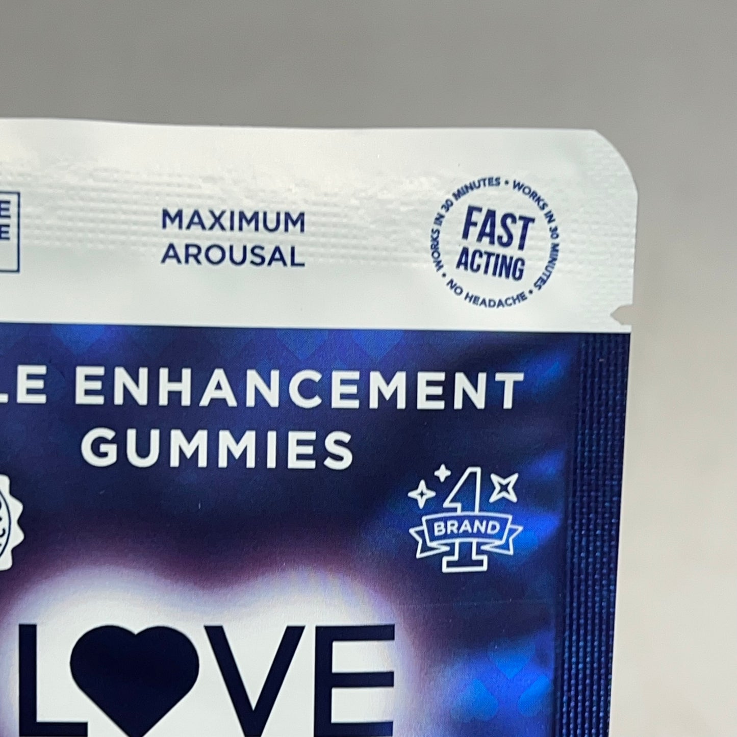 DOC JOHNSON (12 PACK, 1 Serving Each) Male Enhancement Gummies Raspberry BB 6/27