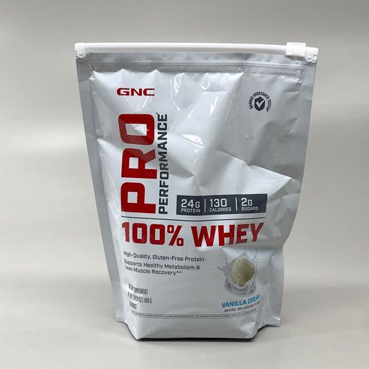 GNC Pro Performance 100% Whey Dietary Supplement Unflavored 12 Servings White 369888 (New)