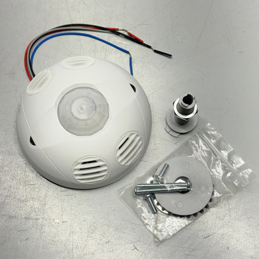 LEVITON Occupancy Sensor OSC10-MWW,Ceiling Mount,24VDC, 1000sqft,White