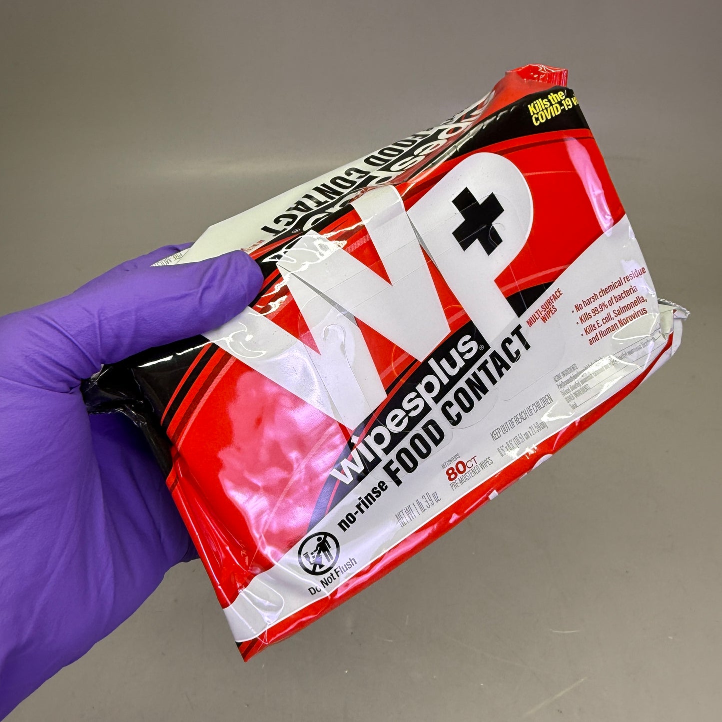 ZA@ WipesPlus No-Rinse Contact Surface Wipes 6 Pack (80 Each, 480 Total) 37608