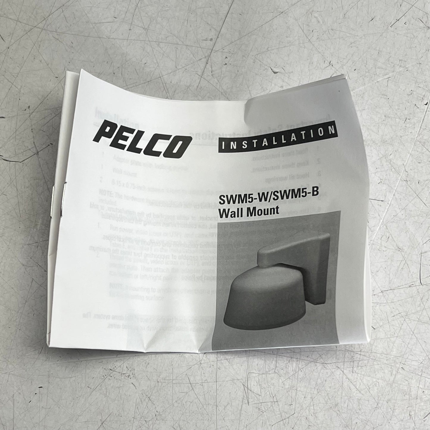 PELCO Spectra Mini Dome Pendant Wall Mount for Spectra Series White SWM5-W