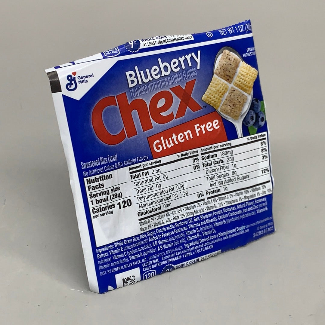 ZA@ GENERAL MILLS (96 PACK) Blueberry Chex Bowlpak 1 oz Each Bowl BB 10/24