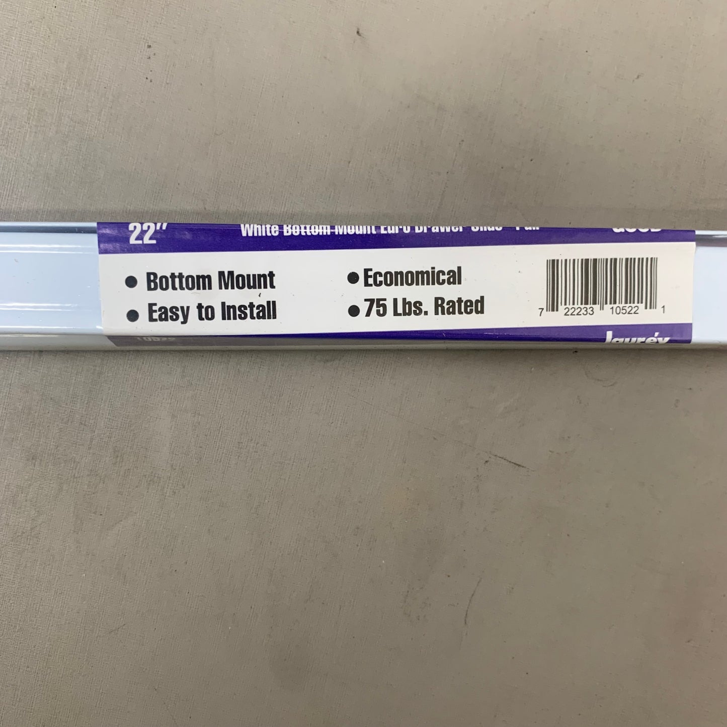 LAUREY (10 Pairs) Under-mount Drawer Slide Extension 22" Grey 10522