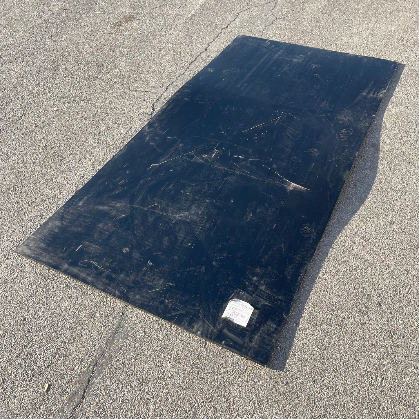 Z@  MITSUBISHI TIVAR  ESD Black Plate Anti Static Plastic Sheet 0.5” x 48” x 96” (AS-IS)