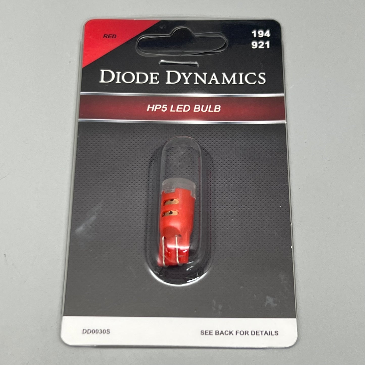 Diode Dynamics (6 PACK) 194 LED Bulb HP5 LED Red Single DD0030S