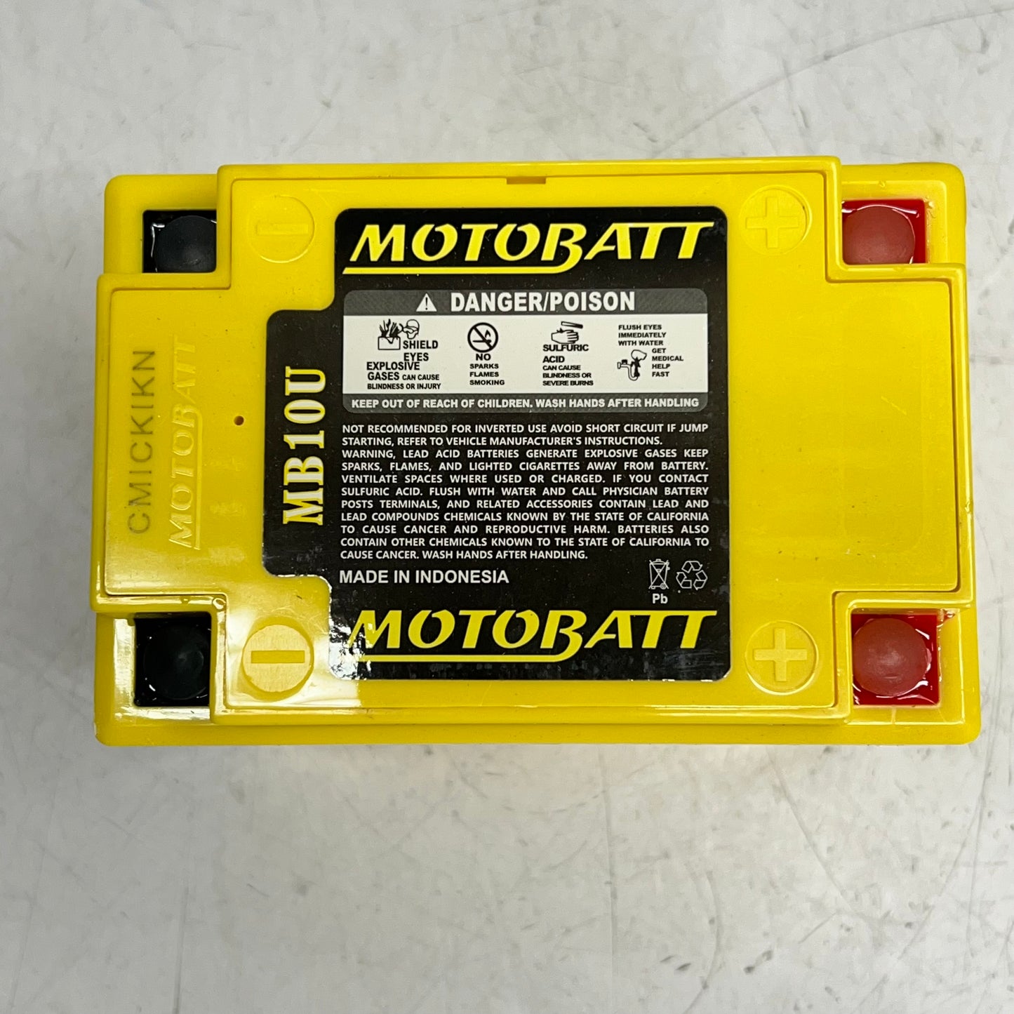 MOTOR BATT Quadflex Patented 4 Terminal Battery  12V 238 Amp MCA MB10U