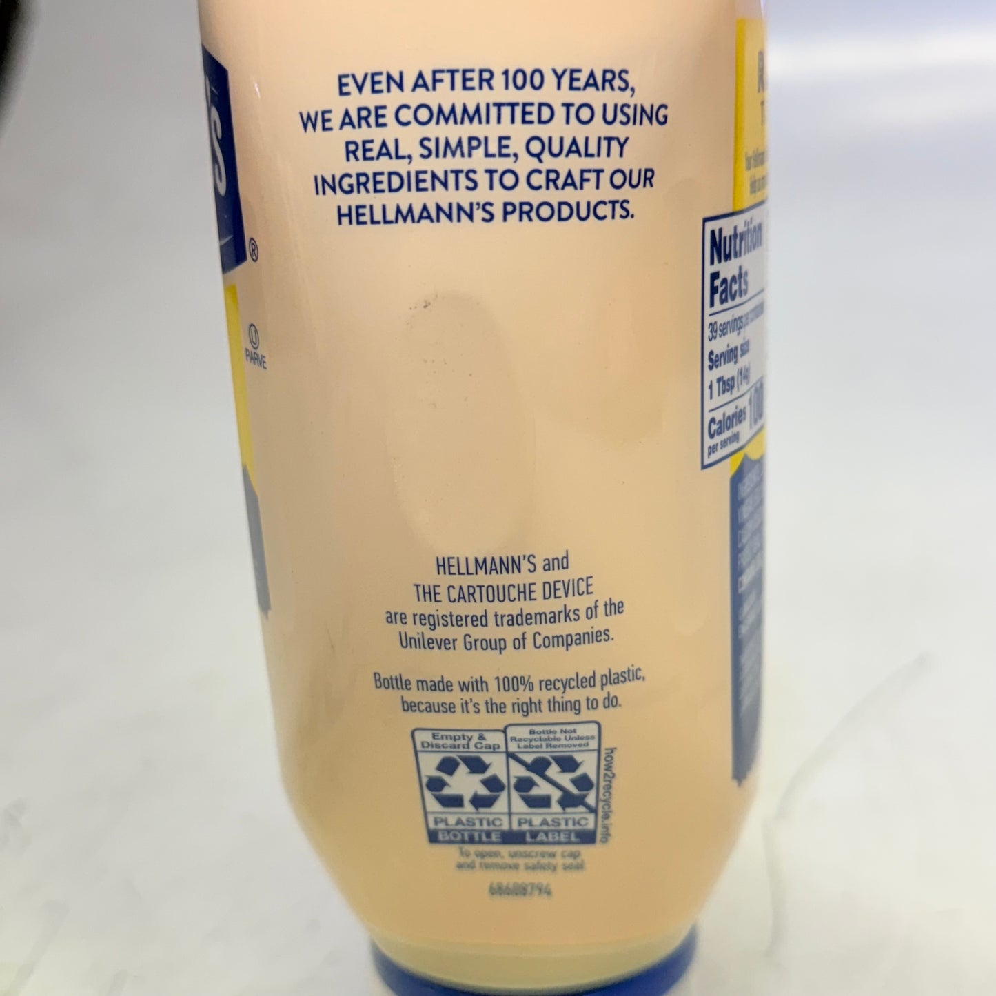 HELLMANN'S (5 PACK) Real Mayonnaise Squeeze Bottle 20 fl oz Mayo BB 08/26