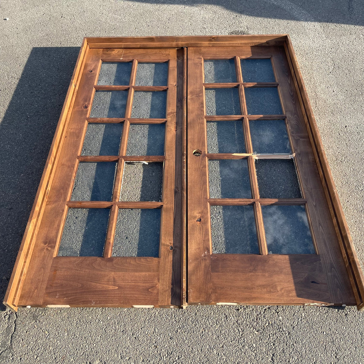 KROSSWOOD French Double Doors 80"x36" (single door) Knotty Alder Wood (AS-IS)