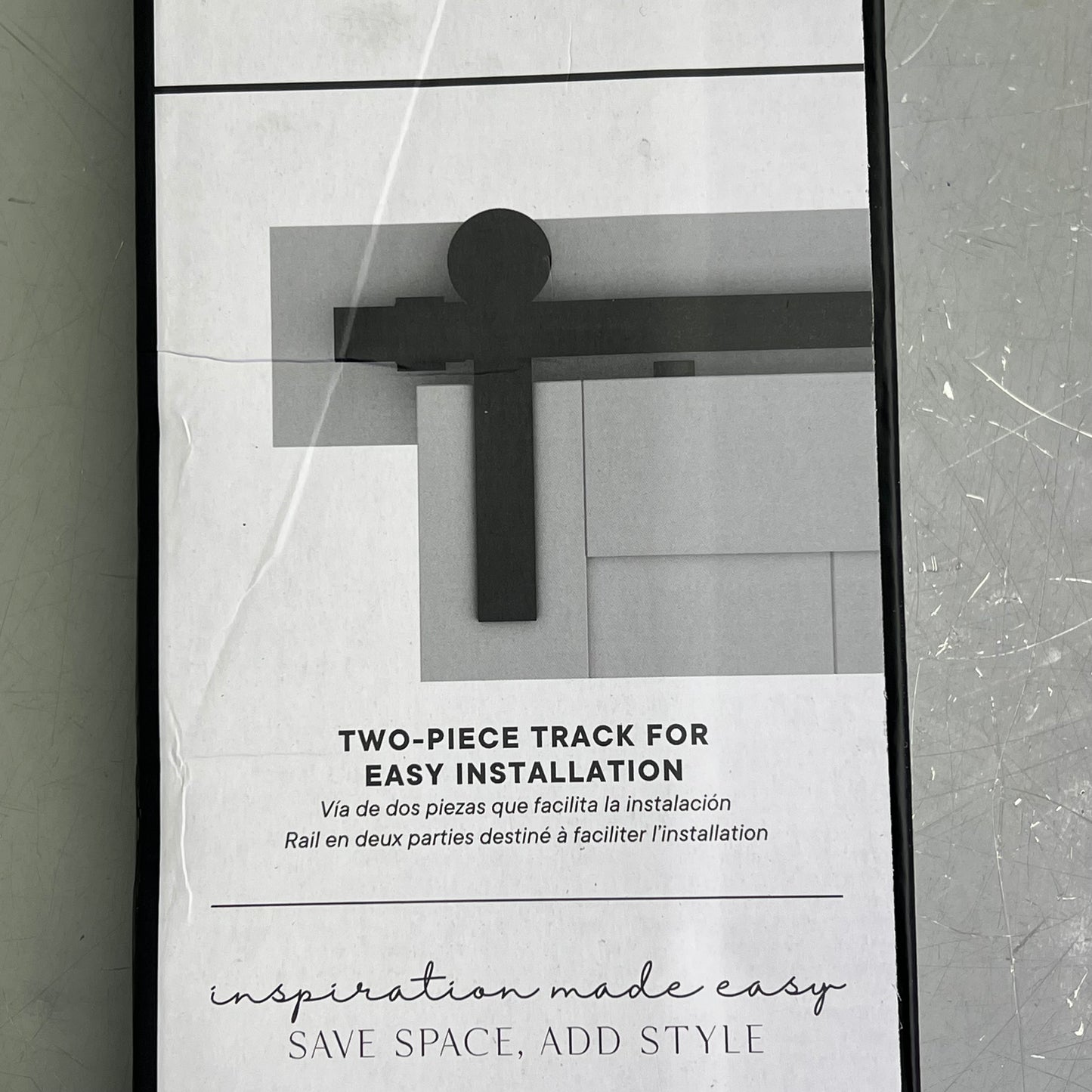 NATIONAL HARDWARE Steel Builder Barn Door Kit 72" L Track Matte Black N700-001