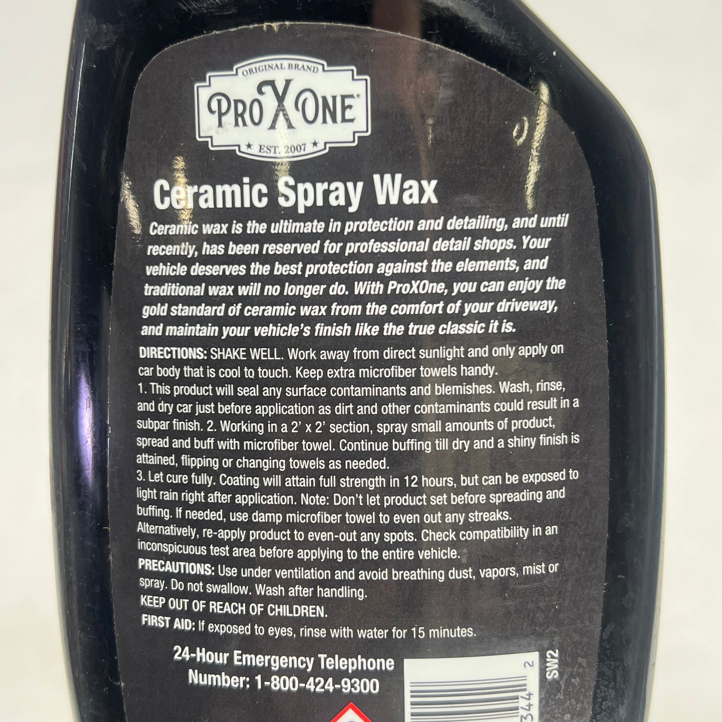 PRO X ONE (2 PACK) Ceramic Spray Wax Enhance Shine & Protection 17 Fl Oz  SW2