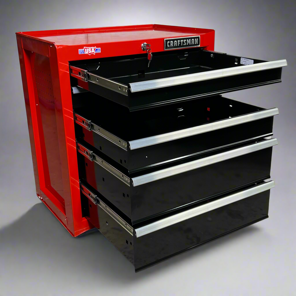 ZA@ CRAFTSMAN 2000 Series 26-in W x 36.5-in H 5-Drawer Steel Rolling Tool Cabinet (Red) CMST98264RB (AS-IS, A Little Damage)