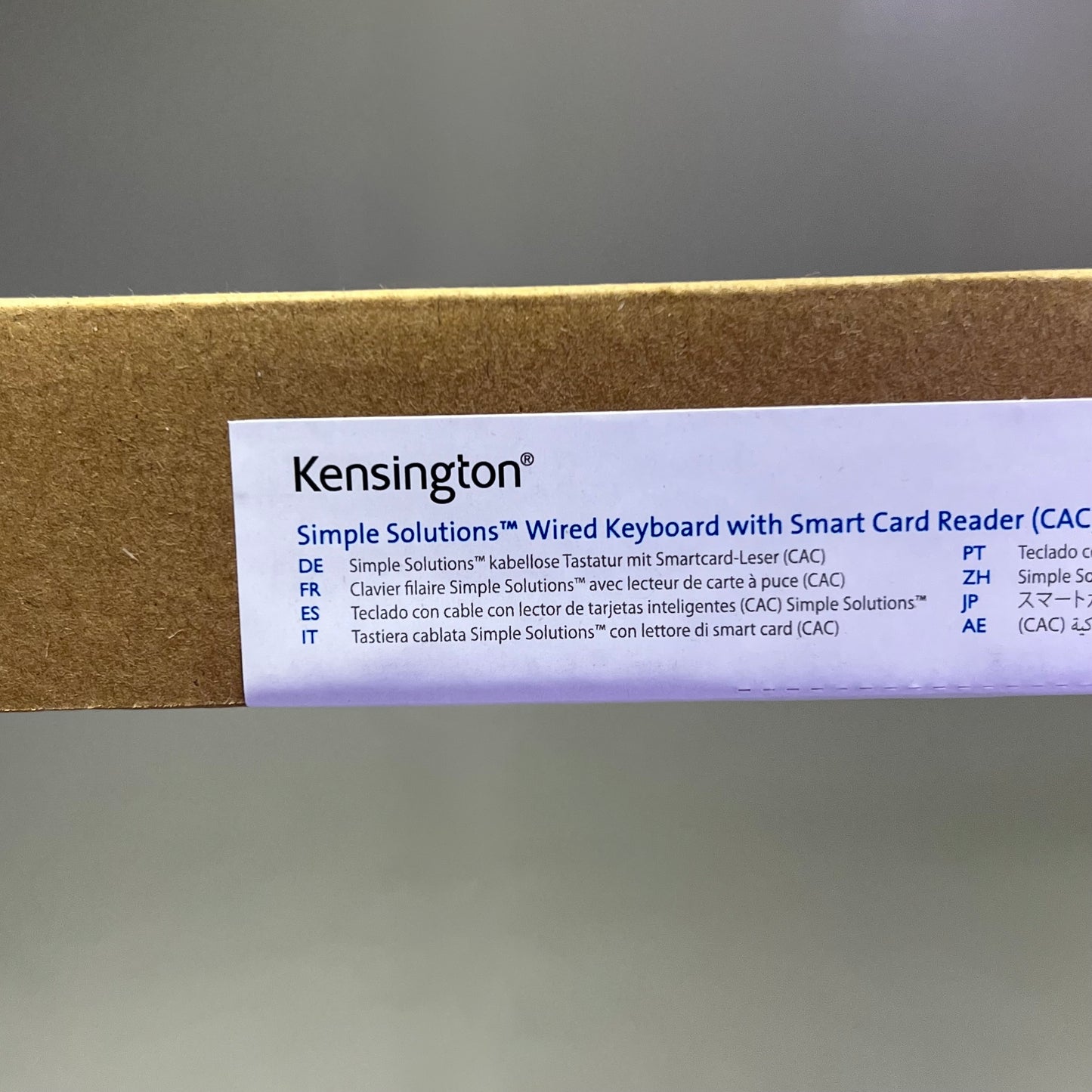 KENSINGTON Simple Solutions Wired Keyboard w/ Smart Card Reader Black K55115US