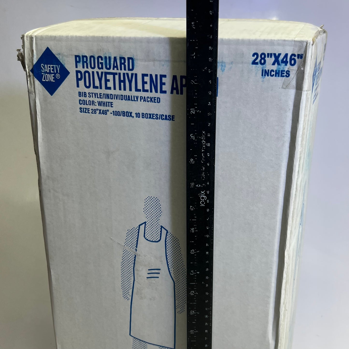 SAFETY ZONE (1000 PACK/Case) Proguard Polyethylene Apron Sz 28" x 46" MDP-46W-I