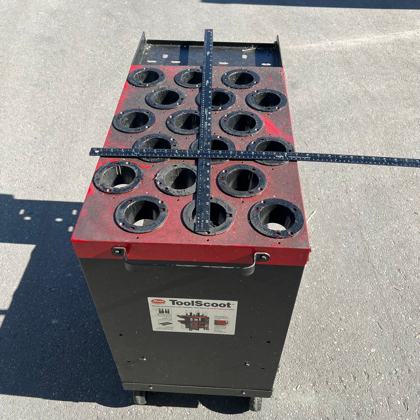 HUOT Tool Scoot Tool Cart For  CAT 40 BT40 NMTB Fits 35 Tools Black/Red (Used)