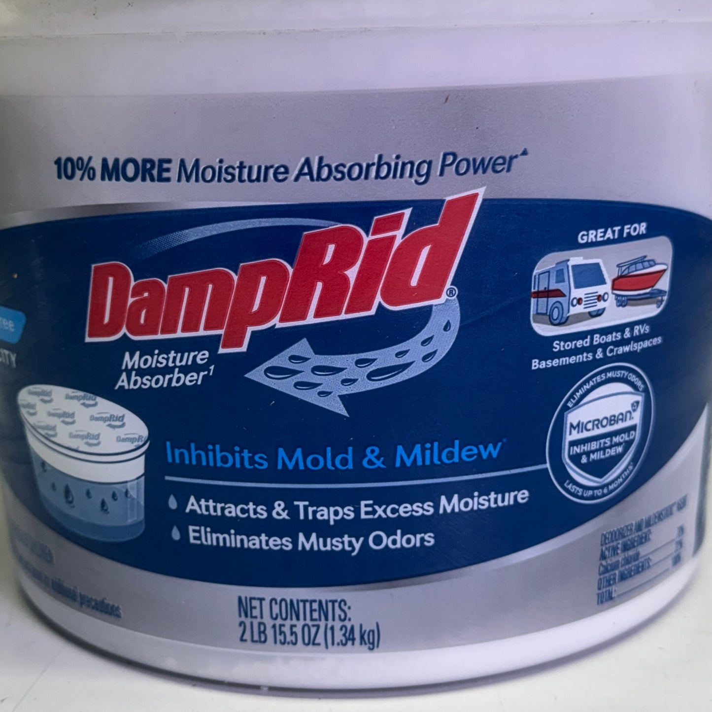 DAMPRID Hi-Capacity Moisture Absorber, Fragrance Free 2LB/15.5OZ A0663