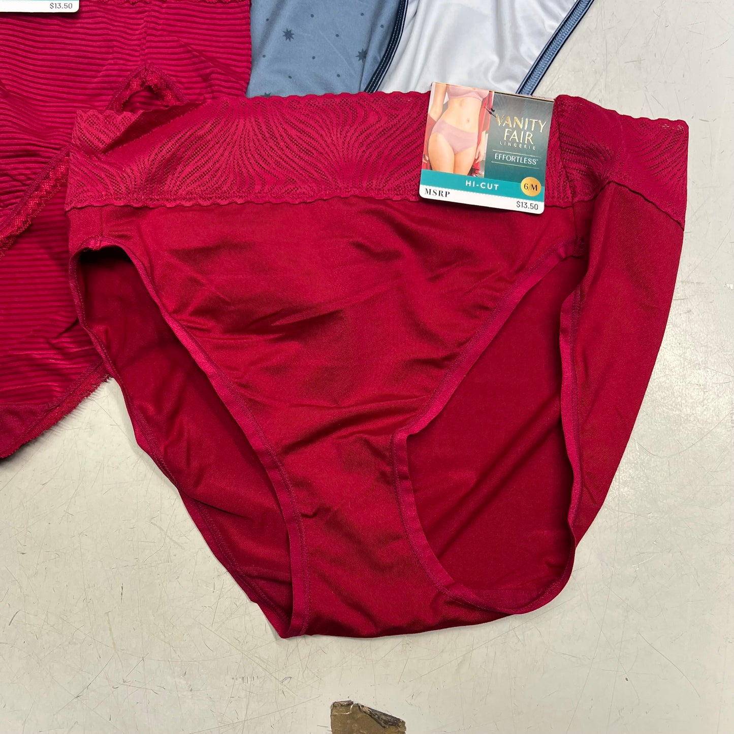 ZA@ VANITIY FAIR Lot Of Assorted Underwear W/ Lace Waistband Women's Variety Sz  Multicolor