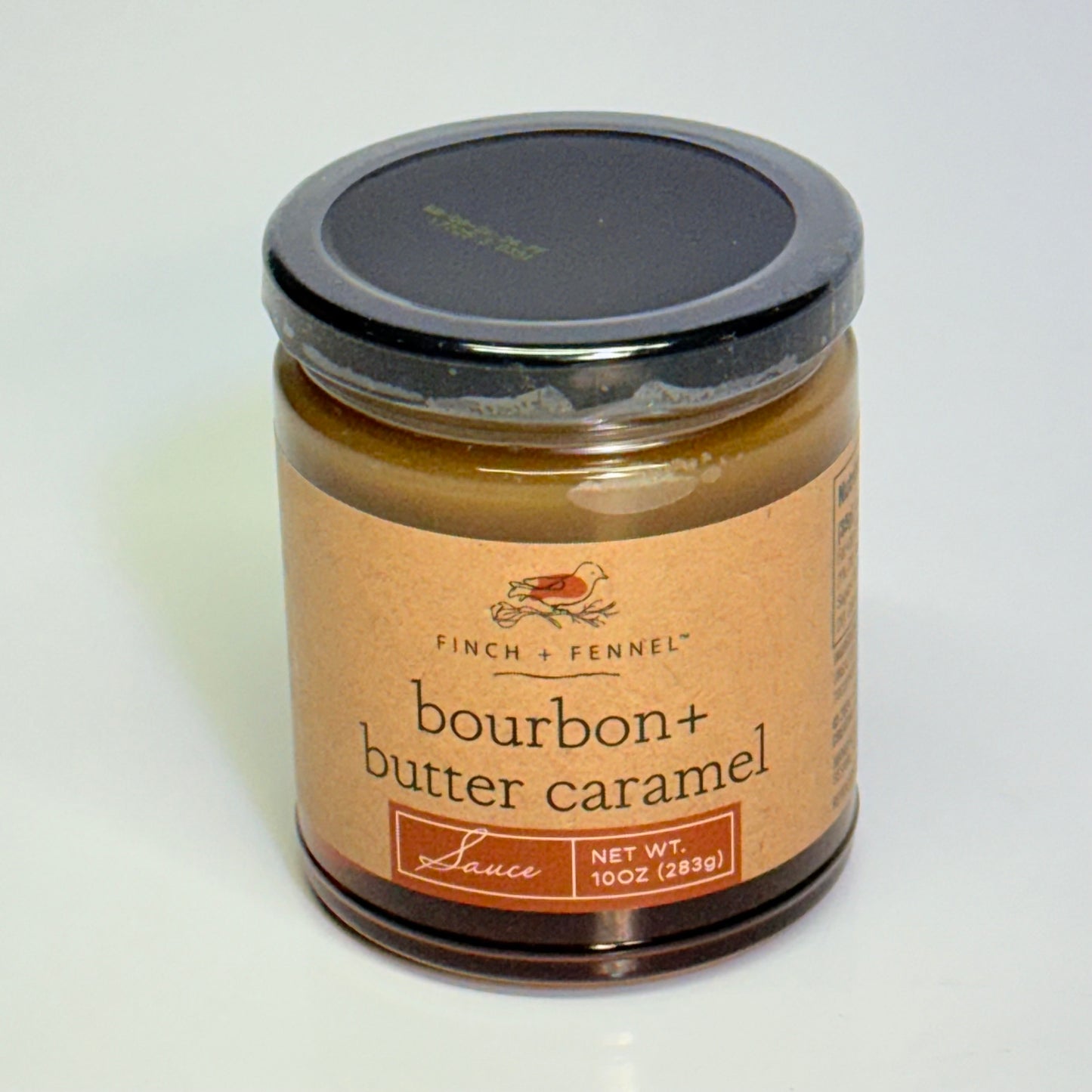 FINCH + FENNEL Bourbon + Butter Caramel Sauce 10 Oz BB 08/26 - New