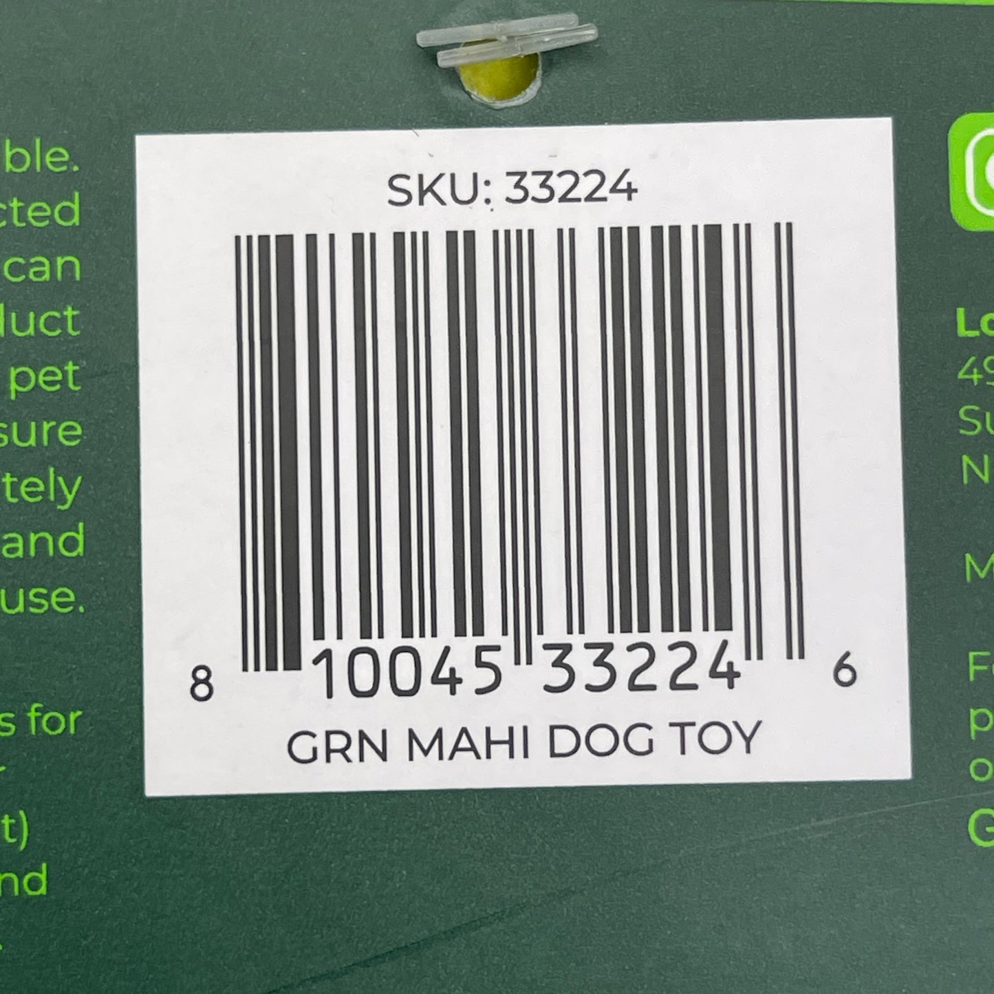 GRRREEN Mahi Mahi Fish Plush Dog Toy Squeaky for Interactive Play