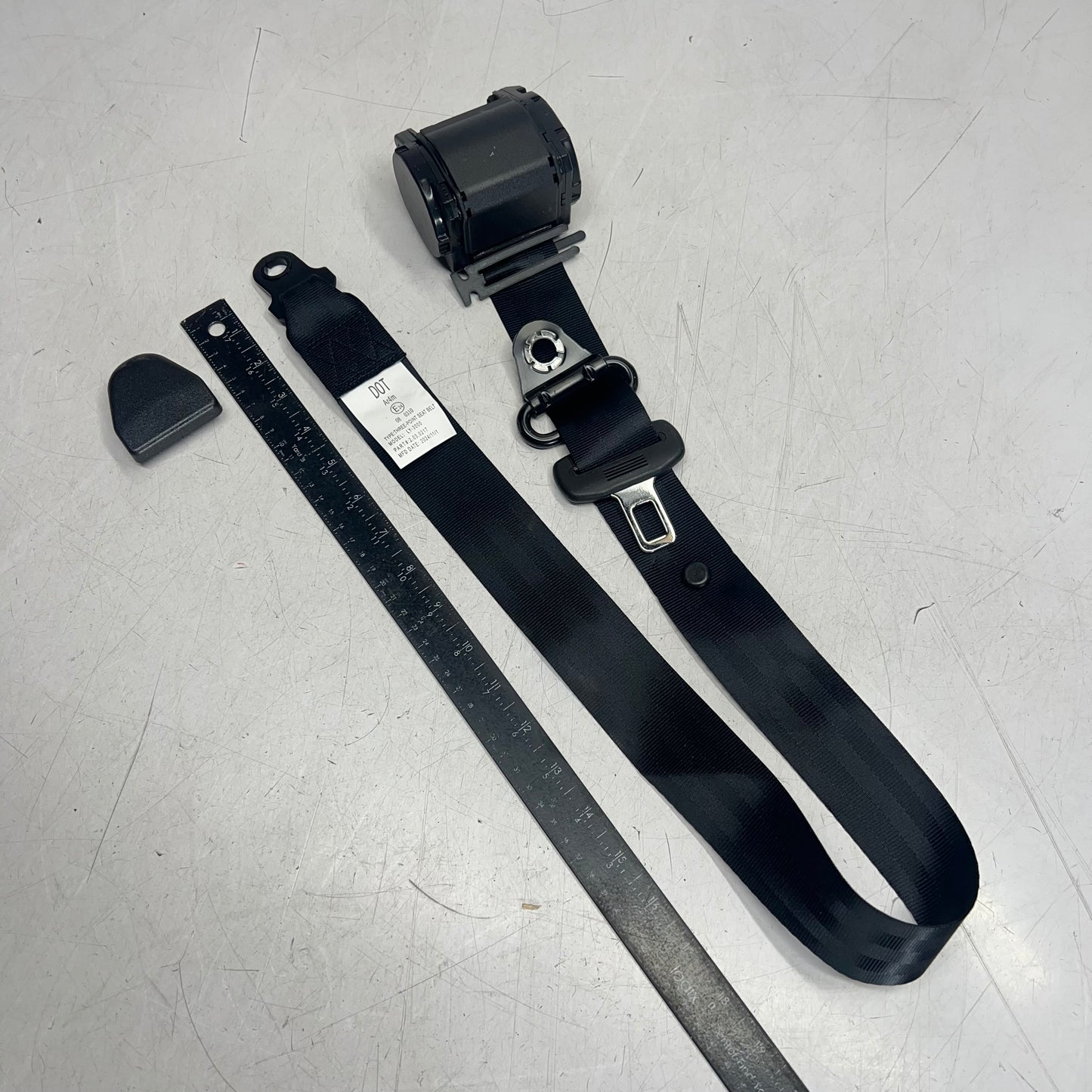 DOT Three Point Seat Belt for Evolution Golf Carts Black 2.03.0217 LY-3000