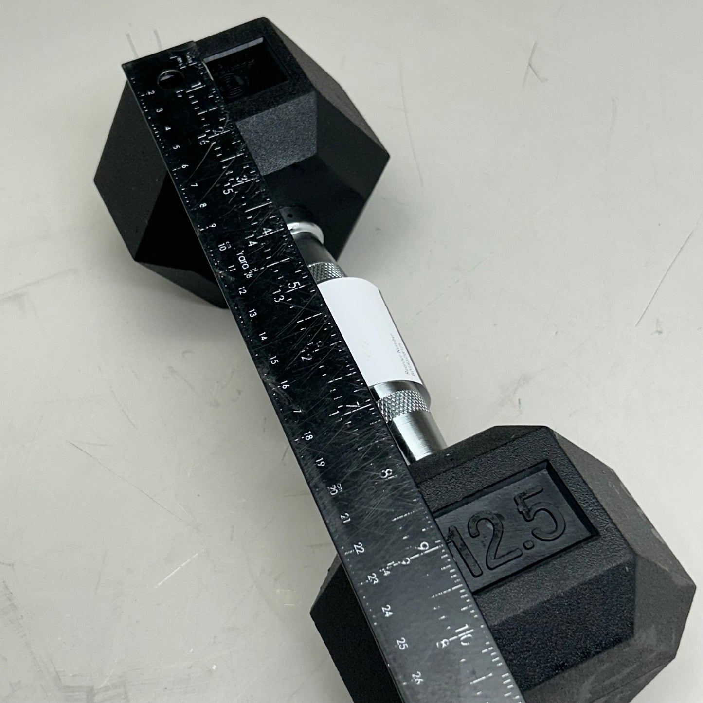 BODY SPORT (2 Pack) Rubber Encased Hex Dumbells 12.5lbs Black BDSRSDB125